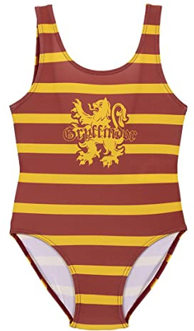 Harry Potter Badeanzug für Mädchen, Einteiliger Badeanzug, Gryffindor Badeanzug, Geschenk für Mädchen, Größen 6 bis 12 Jahre