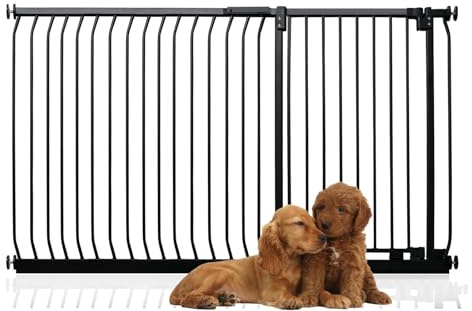 Bettacare Extra Tall Elite Dog Gate, 171cm - 180cm, Matt Black, Extra Tall 100cm in Height, Pressure Fit Pet Gate for Dog and Puppy, Pet and Dog Barrier, Easy Installation