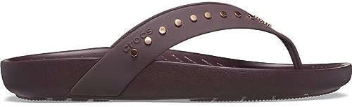 Crocs Damen Crocs Splash, Flip-Hausschuhe mit Nieten, Dark Cherry, 5 UK (W7)