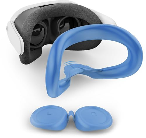 Tyasoleil VR Accessories for Meta Quest 3, Safe 2 in 1 Silicone Cover Protector for Oculus Quest 3, Include Upgrated Lens Protector, VR Shell No Signal Disturbance Cover