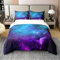 Galaxy 100% Baumwolle Bettbezug Teal Blau Lila Sternenhimmel Bettwäsche Set 155x220 Universum Outer Space Tröster Bezug für Jungen Mädchen Jugend,Kosmische Sterne Bett-Sets mit 1 Kissenbezug