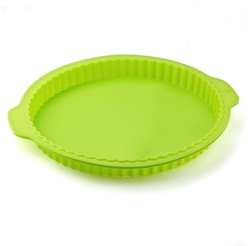 lopituwe Stampo per Torta Rotonda in Silicone da 10 Pollici Toast Mousse Pizza Pie Teglia da Forno Vassoio per Pizzo da Sposa Piatto per friggitrice ad Stampo per Forno, Verde