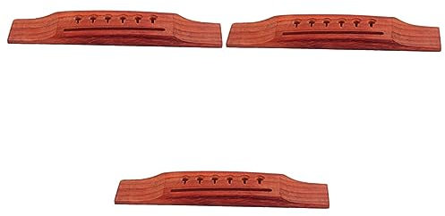 Toyvian Folk Acoustic Bass Guitar Bridge Redwood Saddle Replacement Parts Easy Diy Mounting Strings