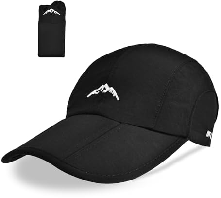 AUYAO Baseball Cap Unisex Kappe Faltbarer Verstellbar Basecap Herren Canvas-Kappe Damen Lässig Atmungsaktiv Schwarz Sonnenhut Mens Sonnenschutz Baseballmütze Freien Baseballkappe Hüte Mützen Cap Sport