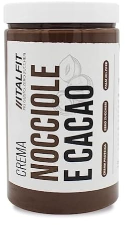 Crema Proteica Senza Zuccheri Aggiunti | Crema Spalmabile | Senza Conservanti e Coloranti | Senza Glutine e Olio di Palma | Prodotto Artigianale | Origine Sicilia | 250 gr (Nocciole e Cacao)