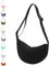 JENCVNL Damen Halbmond Tasche Nylon Crossbody Bag Damen Crossbody Moon Bag Crossbody Bag Halbmond Schultertasche mit verstellbarer Schultergurt (Schwarz)