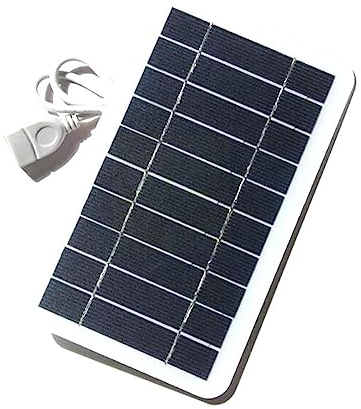 nmbhus Panel Solar portátil 5v 2w Placa Solar con Carga Segura USB Estabilizar el Cargador de batería for Banco de energía Teléfono Camping al Aire Libre