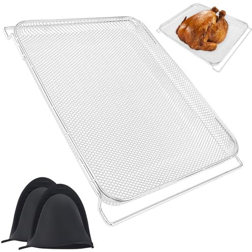 Air Fryer Oven Basket, Stainless Steel Original Replacement Baking Grilling Trays for Ninja DT201 DT251 Foodi Digital Air Fryer Oven, Mesh Basket, Great Accessories for Air Frying and Dehydrating