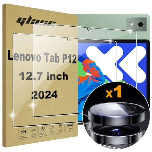 Lemxiee Cristal Templado para Lenovo Idea Tab Pro 2025 12.7 Protector pantalla [2+1 pieza] Vidrio templado Protector de Lente cámara y HD vidrio templado Protector pantalla