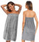 Kilt Sauna Donna Asciugamano da Saunas Telo Bagno con Fascia Elastica Adesivi Magici e Tasca Asciugamanos da Bagno Accappatoio Spugna Asciugamano Turco SPA Accappatoio Donna per Sauna