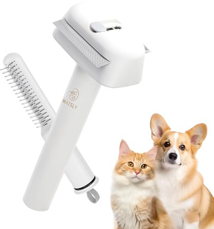 Herramienta 3 en 1 para eliminar el pelo de mascotas, cepillo de aseo para gatos y perros de pelo largo y corto con rastrillo de capa inferior, cepillo para desenredar, peine para desenredar