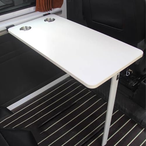 VOXELDRAG Table Murale Pliante pour Camping-Car, Table de Pique-Nique Pliable en Aluminium pour Camping-Car avec Évier de Réserve, Tables Amovibles pour Camping-Car avec Support en Tube d'acier