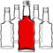 KADAX Bottiglie di vetro da 200 ml, 50 pezzi, bottiglie vuote con tappo a vite, piccole bottiglie di liquore da riempire, bottiglie di vino in vetro, bottiglie di grappa (argento)