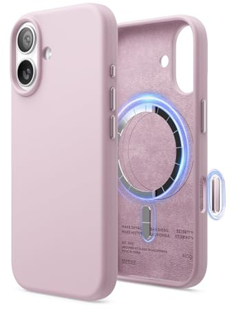 elago Magnetische Silikon hülle für iPhone 17 – MagSafe-kompatibel, Premium-Liquid-Silikon, Stoßfest, Schlankes Schutzcase (Licht Lila)