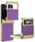 YOUULAR AG Frosted - Custodia pieghevole per Samsung Galaxy Z Flip 4 5G, pellicola di protezione dello schermo + AG Matte, coperchio di protezione anti-impronte, colore: Viola