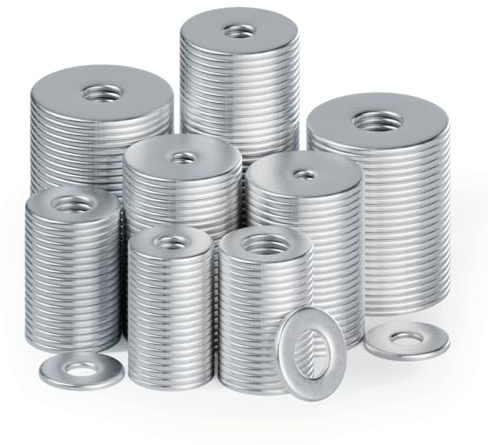 60 rondelle grandi M8, rondelle in acciaio inox, rondelle per carrozzeria, rondelle rotonde M8 x 30 mm, rondelle in metallo antiruggine per viti, asta filettata, dadi