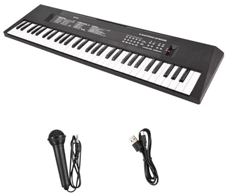 Pianoforte Elettronico Tastiera Elettronica Professionale A 61 Tasti Doppi Altoparlanti 8 Toni 5 Ritmi