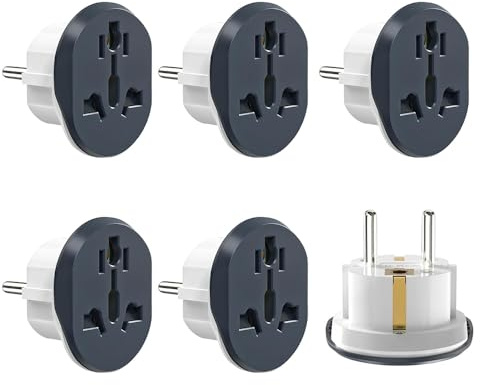 YANGUN 6 Stücke Steckdosen Adapter Universal, Adapter China Deutschland Stecker, Reiseadapter USA, Adapterfür USA, Großbritannien, China, Japan, AUS, Italien, Schweiz