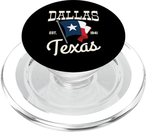 Dallas City Flagge Texas Est 1841 Texas State Vintage PopSockets PopGrip für MagSafe