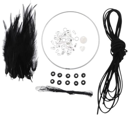 IEEDFJKK Traumfänger mit Federn individuell gestalten Klemmclips Set Traumfänger Schlaufen Federn Klemmclips Werkzeugsets Entdecken Sie Spaß