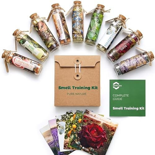 ComfiCare Smell Training Kit - 9 Pure Plants from Global Origins, 3-Phase Sensory Program with Visual Cards, Personalized 16-Week Sensory Awareness Program with Visual Cards & Journal | Natural Smell