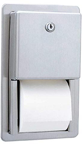 Bobrick B-3888 Toilettenpapierspender Classic Serie mit versenktem Multirollenspender aus Edelstahl