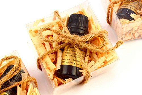 Unbekannt Zirbenöl Duftset 100% naturrein - 10ml Öl & Späne & Geschenkverpackung