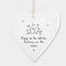 East Of India Hanging Heart Gift Happy on the outside Prosecco inside