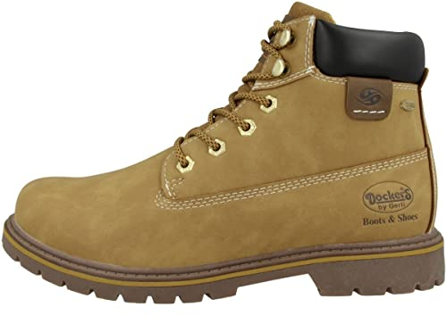 Dockers by Gerli 43ea001, Stivali Combat Uomo, Giallo (Golden Tan 910), 45 EU