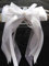 Miya@ 10 hochwertige Handgemacht Weiss Antenneschleifen mit doppelschleifen aus Satin, Auto Schleifen, Hochzeit Deko, Autoschmuck (5 cm Weiss) (Weiss)