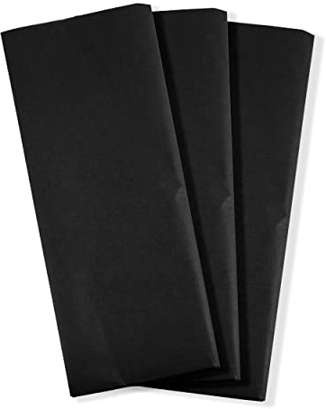 Eurowrap Seidenpapier, Schwarz, 6 Blatt