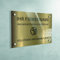 Plaque Professionnelle Troglass Clear - Plaque Gravée À Personnaliser - Taille Personnalisable – 13 Couleurs (fond Vieil Or)