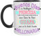 FUNNY CUP Taza Buenos Días Princesa Que Dios te Hizo Guapa Pero se le olvidó hacerte millonaria (Negro)