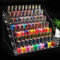 Nail Polish Rack Six Layers Acrylic Nail Polish Display Rack Clear Organiser Storage Stand Transparent Cosmetic Lipstick Nail Varnish Bottles Holder,12.2x10.4x8.4in