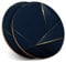 2 x Round Blue Gold Pattern Art - Cork Backed Coasters Home Kitchen Accessory Tea Coffee Mug Mat #3022