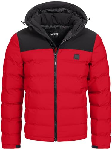 Indicode Herren Eberhardy Steppjacke in Daunenjacken-Optik mit Kapuze