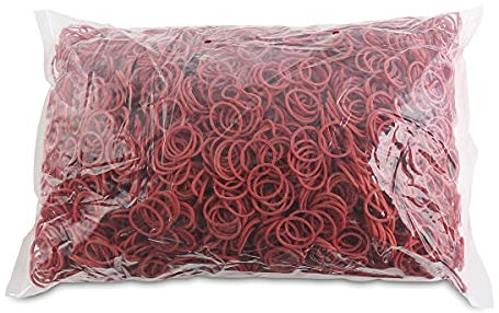 OFFICE PRODUCTS Gummibander Durchmesser: 20mm Farbe: Rot/Gewicht: 1000g - 1 kg/Haushaltsgummi Gummiringe Gummi/Kautschuk 60% / Gummis für Zuhause Büro Schule