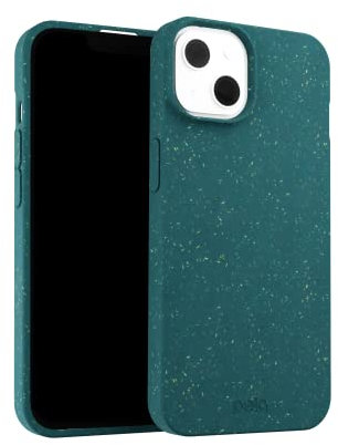 Pela - Hülle für das iPhone 13-100% kompostierbar - Biologisch abbaubar - Aus Pflanzen hergestellt - Abfallfrei (Classic Green)