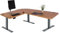 Mendler Eck-Schreibtisch HWC-D40, Computertisch elektrisch höhenverstellbar 178x178cm 84kg MVG - Eiche-Dekor, anthrazit-grau