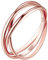 Suplight Wickelring Silber 925 Damen 3er Ring Dreifach Dreierring Trinity Ring Größe 16,5mm rosegold