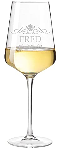 polar-effekt Weinglas mit Gravur des Namens – Wein-Glas 560 ml Geschenkidee - Motiv Ornament - Wine Glass - spülmaschinengeeignet - Männer, Frauen Weißweinglas