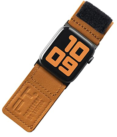 TefecaFortitude Series Cinturino per Apple Watch,Cinturini per Apple Watch Ultra(49/45/44/42 mm M/L, pelle ultra larga marrone)