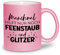 glitzertassen.de® | Manchmal hilft nur Feenstaub und Glitzer | Tasse mit Glitzer | Geschenkidee | Geburtstag | Lustige Sprüche | Kaffeetasse | Keramik | 330 ml | Rosé