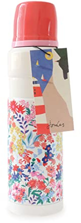 Joules Outdoor Dining Stainless Steel Floral Thermos Flask for Hot or Cold Drinks 750ml