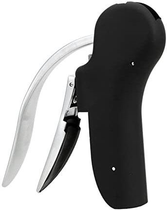 SCALZE Bottle Openers Bar Lever Corkscrew Foil Cutter Cork Drill Lifter Kit Wine Tool Set Wine Opener Bottle Openers Kitchen Accessories Water Bottle Opener (Size : Noir)