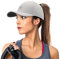 Gisdanchz Basecap Damen Baseball Cap mit Pferdeschwanz Performance Cappy Frauen Tennis Running Cap Damen Uv Schutz Kappe Laufcap Laufmütze Schildkappe Sonnenschutz Kappen Damen Sommer, Hellgrau