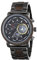 Leuchtbox RC-Series Herren Holzuhr Eco Design Armbanduhr Quarz Chronograph Schwarzes Edelstahlgehäuse Hardlex-Uhrenglas ATM 5 Wasserdicht (RC-01M)