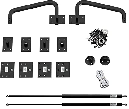 ROOMTEC Komplettes Schrankbett-Hardware-Set, vertikal, legierter Stahl, Schwarz