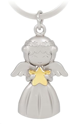 Schutzengel Schlüsselanhänger Glücksbringer Anhänger, Engel mit Herzen für Prüfungen oder Auto, geeignet als Geschenke für Frauen, Freundin, Kollegen. (1415 Gold)