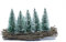 LED Deko Wald mit 27 LED in warm weiß beleuchtet - 25 x 14 cm - Kleine Tannen mit Schnee auf Holz - Weihnachtsdeko Tannenwald mit Kunstschnee Advent Tischdeko Winter Fensterdeko Batterie betrieben